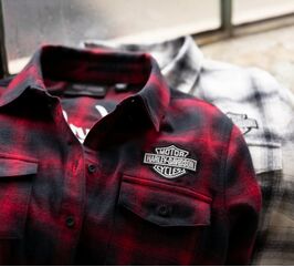 Harley-Davidson Shirt-Woven, Yarn Dyed Plaid-Cloud Dancer | 96281-24VW