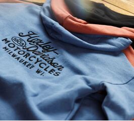 Harley-Davidson Hoodie-Knit, Colonial Blue Heather | 96668-23VW