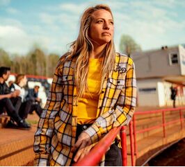 Harley-Davidson Shirt-Woven, Yarn Dyed Plaid-Radiant Yellow | 96667-22VW