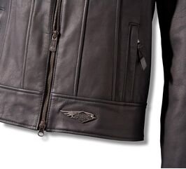 Harley-Davidson Women'S 120Th Anniversary Revelry Leather Jacket, Black | 97032-23EW