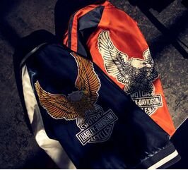Harley-Davidson Women'S Classic Eagle Bomber Jacket, Colorblock-Design | 97418-23VW