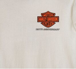 Harley-Davidson Men'S 120Th Anniversary Ringer Tee, Cloud Dancer | 97547-23VM