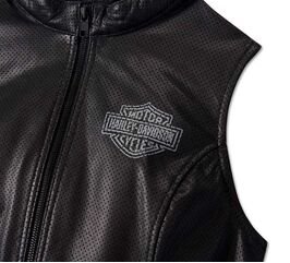 Harley-Davidson Vest-Leather, Black | 97007-24VW
