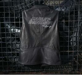 Harley-Davidson Vest-Leather, Black | 97007-24VW