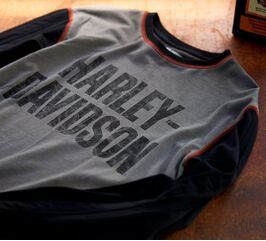 Harley-Davidson Tee-Knit, Colorblock-Design-Harley Black | 99181-24VM
