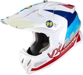 Scorpion / スコーピオン Exo Offroad Helmet Vx-22 Air Ares ホワイト ネオンレッド | 32-379-282