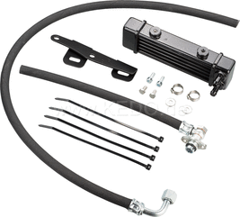 Kedo Oil Cooler Kit SLIM, small and effective, complete set ready to install incl mounting kit and oil lines, optional matching accessories available. | 50605