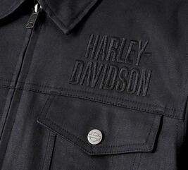 Harley-Davidson Men'S Layering System Trucker Riding Jacket, Black | 98124-23VM