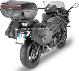 GIVI / ジビ V58 Maxia （マキシア） 5 Monokey トップケース - ブラック - レッドリフレクター付 | V58NNB