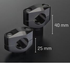 ABM / エービーエム Height 25 mm / riser booster BK1R Ø8,6 mm, カラー: シルバー | 100362-F11