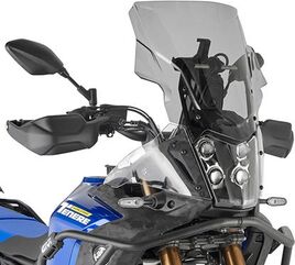 GIVI / ジビ Windscreen for Yamaha Tenere 700 World Raid color light smoke, dim. HxW 40 x 43 cm, 10,5 CM higher than oe, fits oe headlight fairing | D2165S