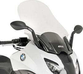 GIVI / ジビ Windscreen for BMW C 650 Sport color clear, dim. HxW 71x53 cm, fits oe headlight fairing | D5121ST