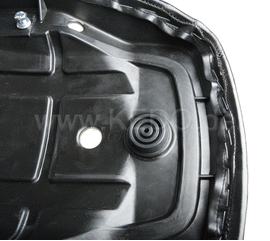 Kedo SR500 Seat, Complete, Black, OEM Replica (NEW:. Now incl rear seat base rubber, item 27153) | 10127RP