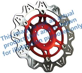 EBCブレーキ Veeシリーズ Sport バイク ブレーキディスク（レッドハブ）フロント左側用 | VR2074RED