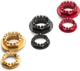 CNC Racing / シーエヌシーレーシング Rear Wheel Axle Nut Sets Ducati, レッド | DA382R