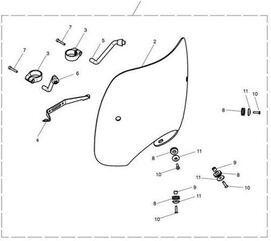 TRIUMPH / トライアンフ Bracket Screen Lower | T9700397