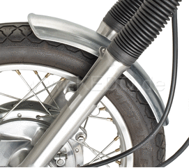 Kedo aluminum front fenders 'Shorty' for 18, "Blank, incl Brushed aluminum brackets. | 22068