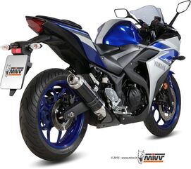 MIVV / ミヴGP スリップ オン ブラックステンレススチール for YAMAHA YZF R 25 (2015 - 2016) | Y.048.LXB