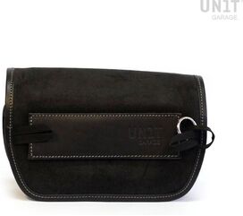 Unitgarage / ユニットガレージ Handlebar bag Sahara Split leather, JetBlack | U038-JetBlack