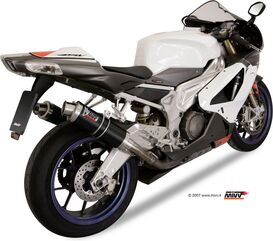 MIVV / ミヴGP スリップ オン ブラックステンレススチール for APRILIA RSV 1000 (2004 - 2008) | A.004.LXB