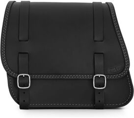 Ends Cuoio / エンズクオイオ バッグ Sporty（スポーティー） 左側 - ブラックレザー - グレーステッチ | SPO.N.CTGR.SX
