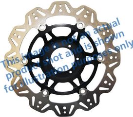 EBCブレーキ Veeシリーズ Sport バイク ブレーキディスク（ブラックハブ）フロント右側用 | VR4132BLK