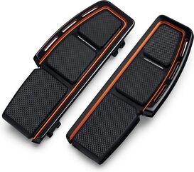 Harley-Davidson Adversary Footboards - Black With Orange - Rider | 50502251