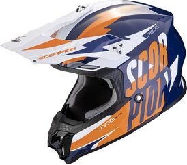 スコーピオンオフロードヘルメットVX 16エボエアスランターブルーオレンジ| 146-431-204