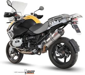 MIVV / ミヴ -SPORT OVAL- スリップオン チタン製（カーボンエンドキャップ付） for BMW R 1200 GS (10-) | B.012.LNC