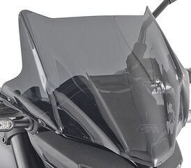 GIVI / ジビ Screen for Kawasaki Z650 20-, Yamaha MT-03 20-, color smoke, dim. HxW 28x36,5 cm, A4128A (Z650) or A2151A (MT-03) fitting kit required to install (not included) | 4128S