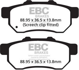 EBCブレーキ カーボン TT パッド Enduro/MX バイク リア右側用 | FA479TT