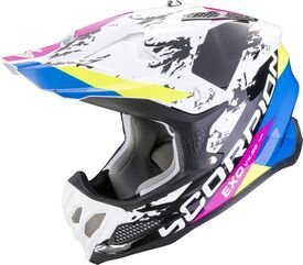 スコーピオン オフロードヘルメット VX 22 エア Cx ホワイト-ブラック-ブルー | 32-438-165