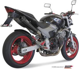 MIVV / ミヴ SPORT X-cone SLIP-ON Muffler BLACK STAINLESS STEEL for HONDA HORNET 600 2003 - 2006 EC approved Catalyzer is included | H.020.LC3B