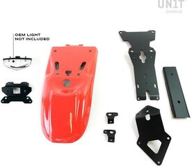 Unitgarage / ユニットガレージ Rear fender with license plate kit for the original headlight, Red | 1651+1694-Red