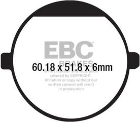 EBCブレーキ UK製ケブラー オーガニックFAシリーズ ブレーキパッド フロント左側用 | FA198