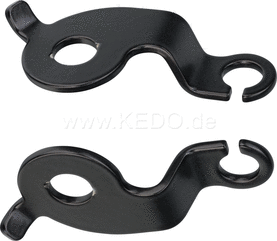 Kedo Rear Indicator bracket, suitable for mini and LED indicators with M6 / M8 thread, stainless steel coated black, 1 pair | 50184