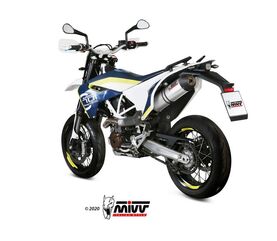 MIVV / ミヴマフラー Oval Titanium With Carbon Cap Exhaust | HU.001.L4C