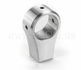 Kedo Mirror Bracket "upside-down", aluminum, innovative mounting position, for 22mm handlebars, M10x1,25 mirror thread, width 16mm | TH-10098.2