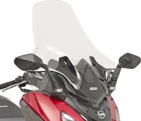 GIVI / ジビ Windscreen for SYM Cruisym 300, Joymax Z 300, clear screen, dim HxW 78x70,5cm, 21cm higher than oe screen | 7056DT