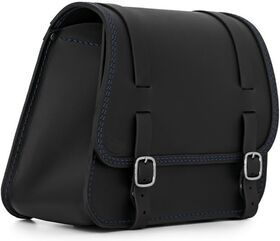 Ends Cuoio / エンズクオイオ バッグ Sporty（スポーティー） 右側 - ブラックレザー - ブルーステッチ | SPO.N.CTBL.DX