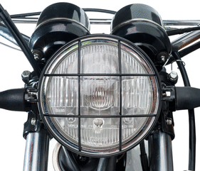 Kedo Head Light Grill 'Xcountry', black coated, suitable for headlight Diameters max 180mm (overall external diameter!). | 40797