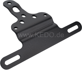 Kedo Mini License Plate Bracket for 'Euro-Size' License Plates, stainless steel, black + mounting material (-> strut item 50095 + 50096/50097 OPTIONALLY) | 50089