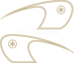 Kedo Classic Fuel Tank Decal, gold, Left / Right complete | 22683G