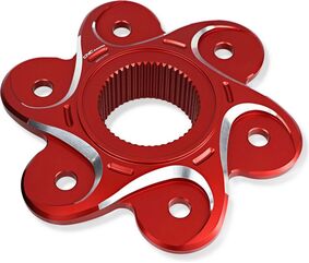 CNC Racing / シーエヌシーレーシング REAR SPROCKET FLANGE DUCATI BICOLOR, Red/Silver | FL504RS