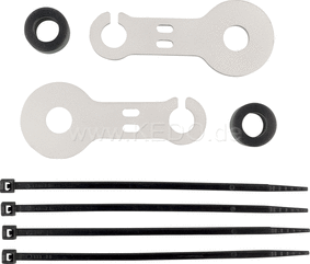 Kedo Rear Indicator bracket, stainless steel, 1 pair, fixing M8, suitable for mini indicators with M6 / M8 bolt, length 40mm, with bushings for indicator thread | KTH-10308