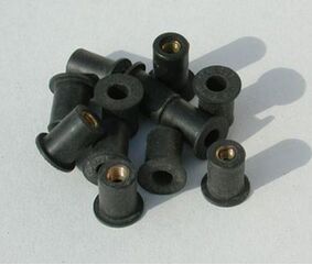 Ermax / アルマックス ins6 rubber insert kit black m6 + steel screws chromé +rondelles (10 piĂ¨ces ) black | 9005M6006