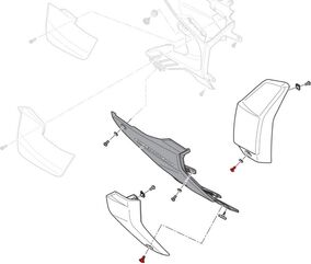 CNC Racing / シーエヌシーレーシング Screw kit radiator side panels Ducati | KV456