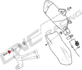 CNC Racing / シーエヌシーレーシング Silencer Bracket Screw Collar Ducati, ブラック | KV415B