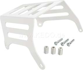 Kedo Aluminum Rack (luggage rack), including mounting material, white plastic coated. | 60096W