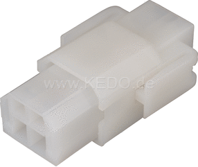 Kedo 4-Pin Connector Housing incl 2x4 round type connectors | 41545-4